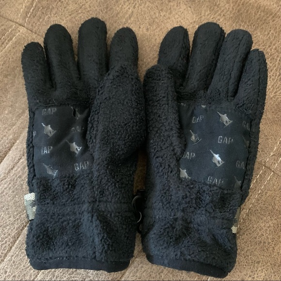 Gap Kids Black Fleece Gloves M - Picture 2 of 7